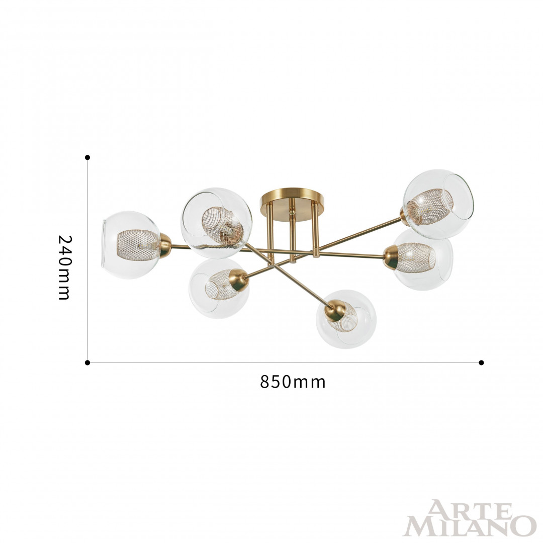 Люстра 272880/6 GD Arte Milano