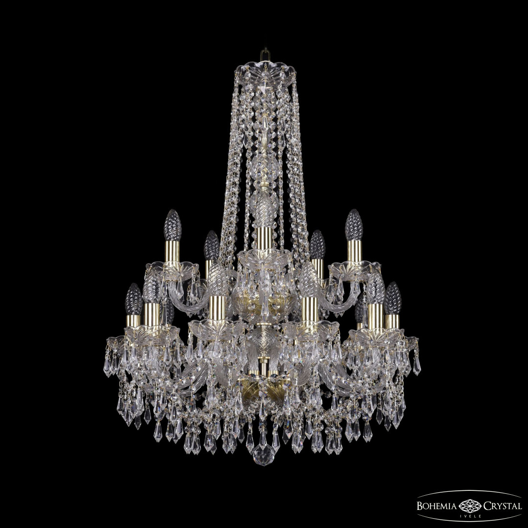 Люстра хрустальная 1403/10+5/195/h-77/2d G