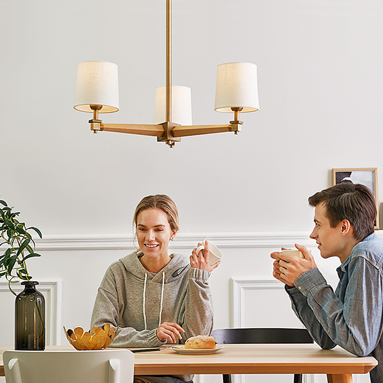 Люстра Jorgenson D85 White/Light wood by ImperiumLoft