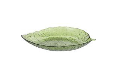 Тарелка декоративная стеклянная "Лист" Garda Decor NB1300100