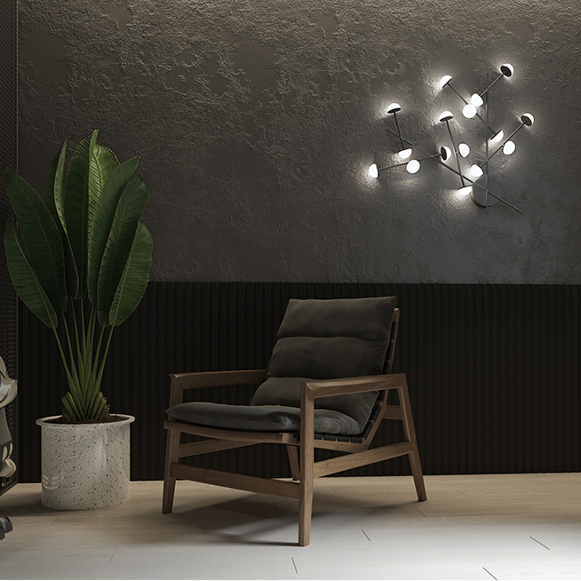 Настенный светильник HILVI WALL L48 Black by ImperiumLoft