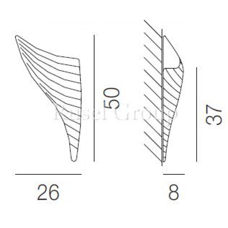 Настенный светильник Vistosi GIGLIO AP SIN G