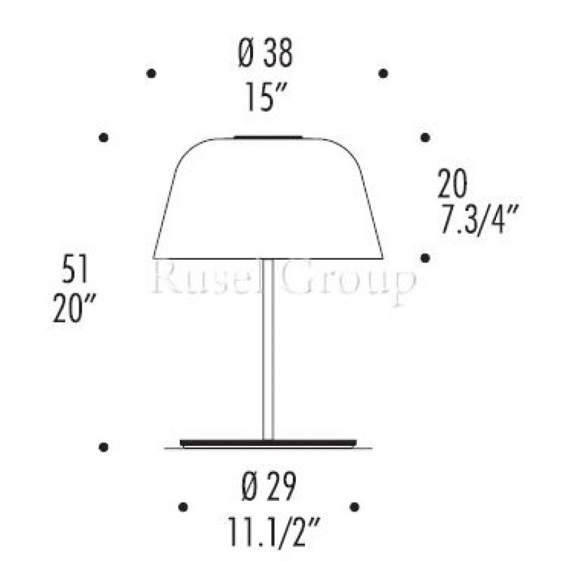 Настольная лампа LEUCOS AYERS T38