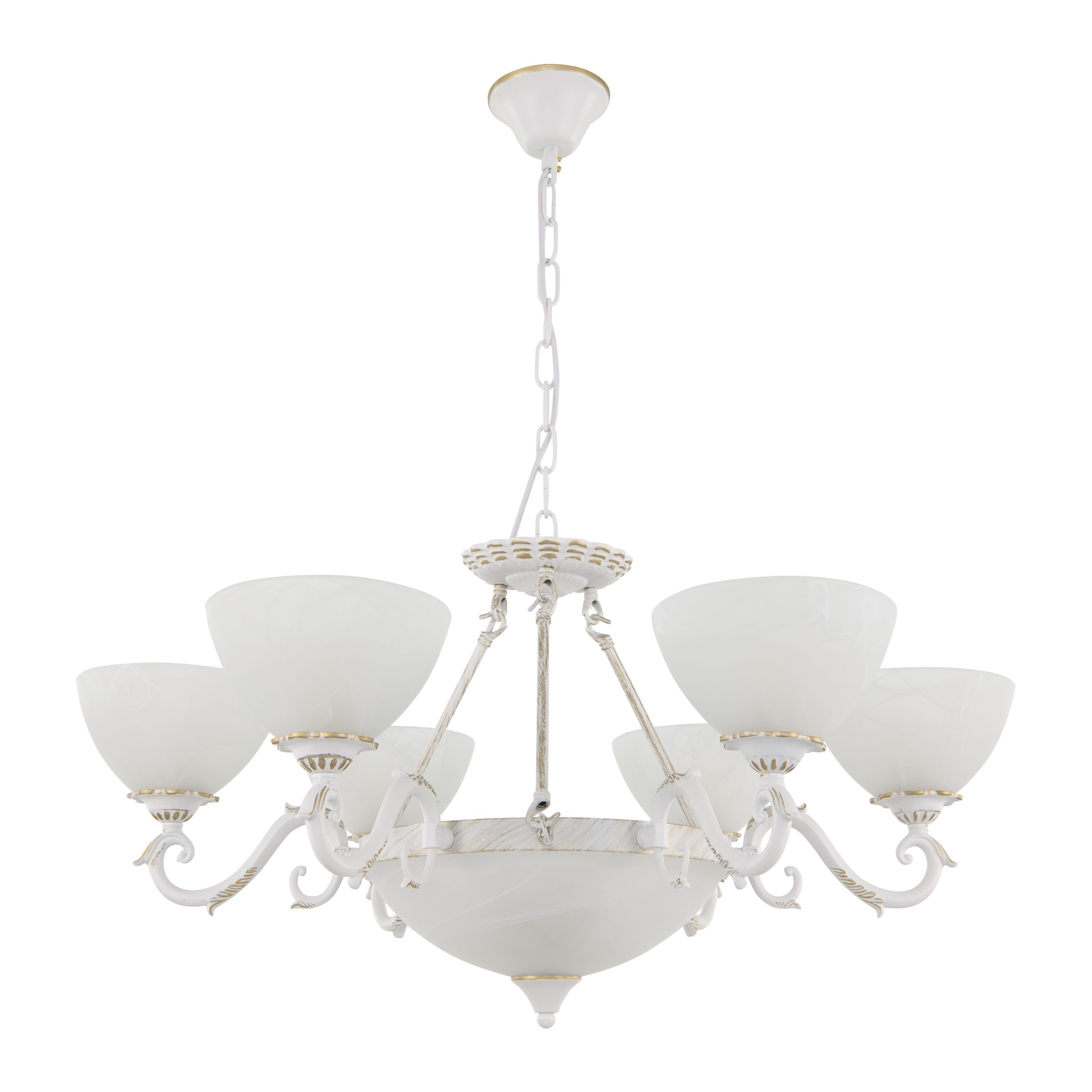 Люстра с плафонами 340518/6-3 WT+G Arte Milano