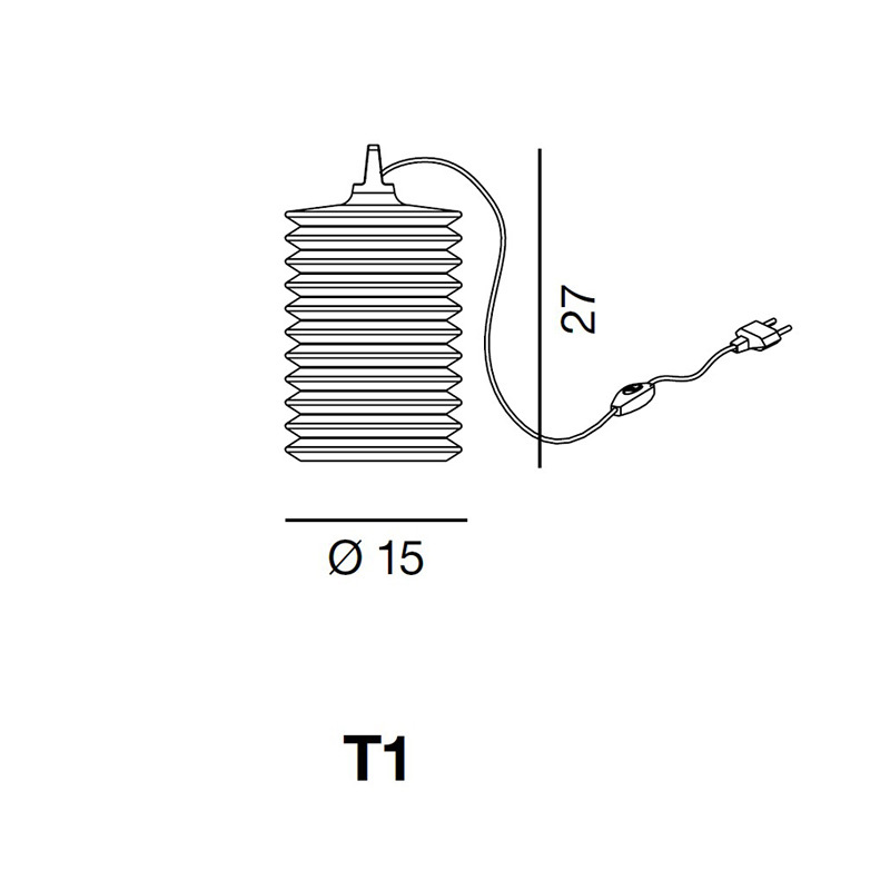 Настольная лампа Rotaliana LAMPION T1/W1 azzurro