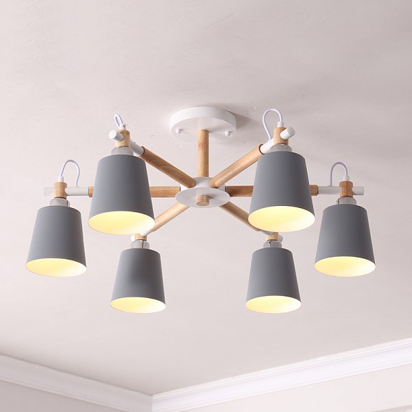 Люстра на штанге VARDA 6 lamps Grey by ImperiumLoft