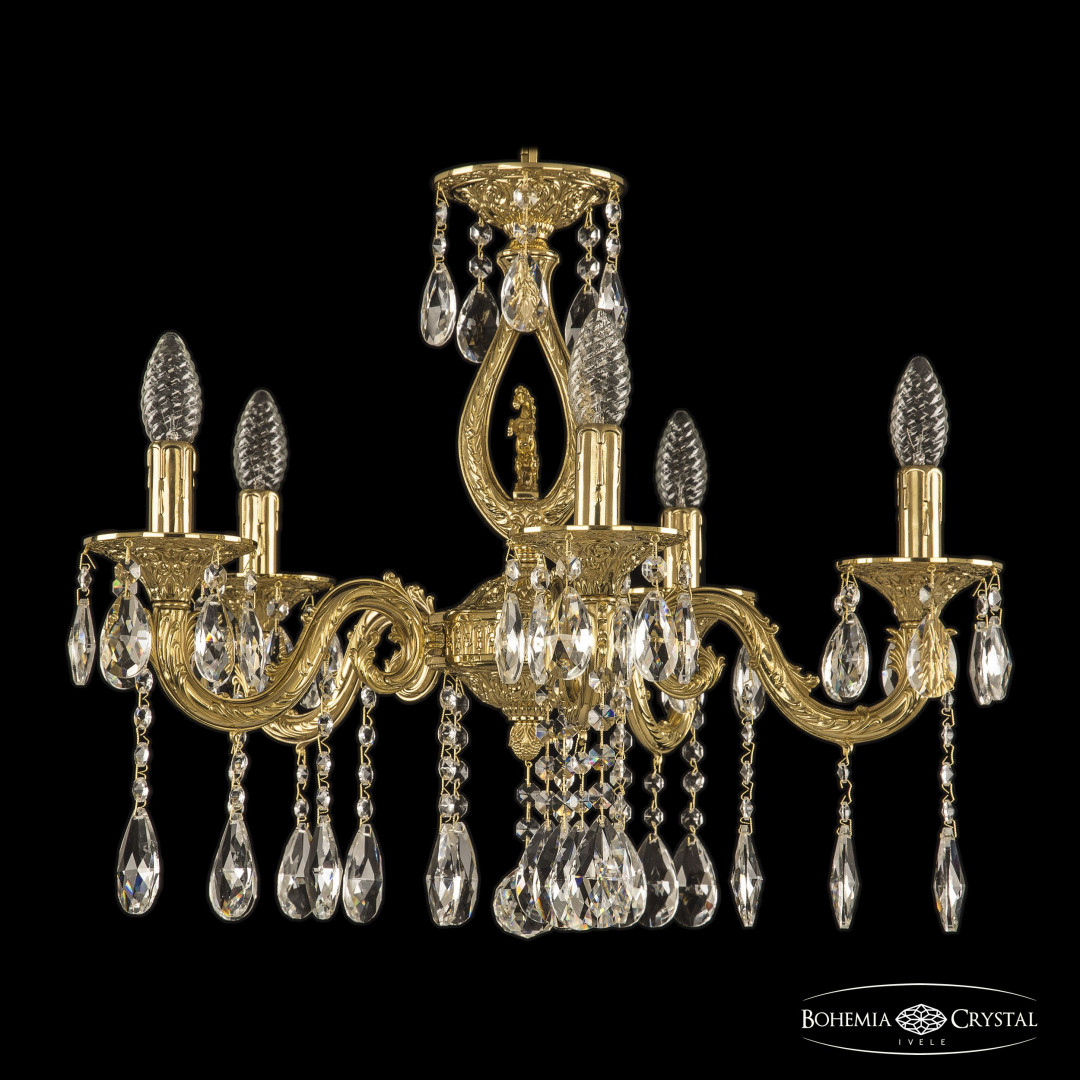 Люстра бронзовая с хрусталём 71401/5/175 A G FH1S