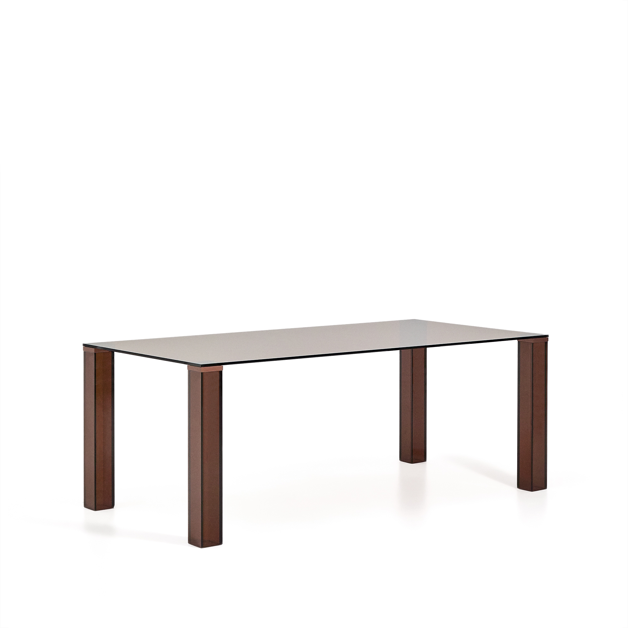 Стол Adularia из коричневого закаленного стекла 200 x 100 см La Forma 447715