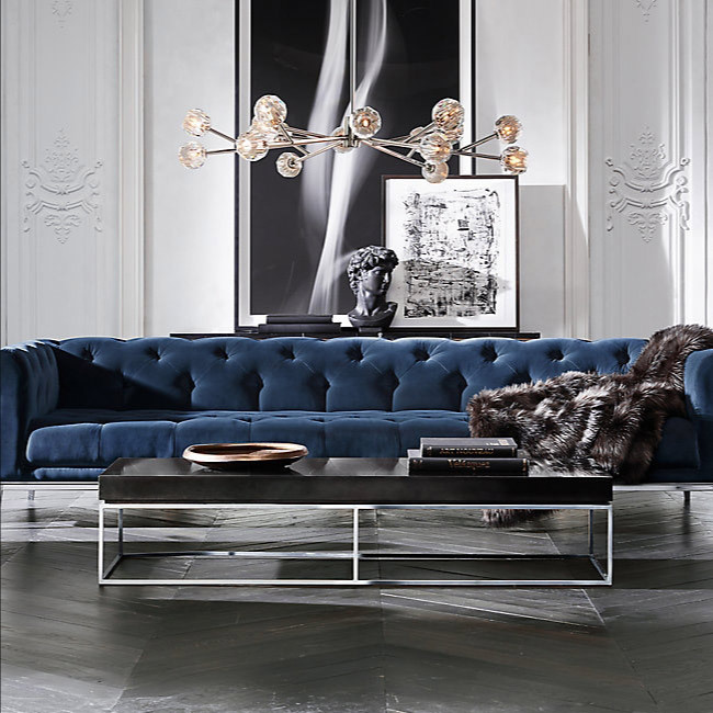Люстра Restoration Hardware Boule De Cristal Round 48" Polished Nickel