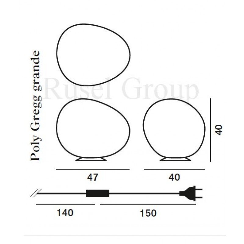 Настольная лампа Foscarini Poly Gregg grande tavolo