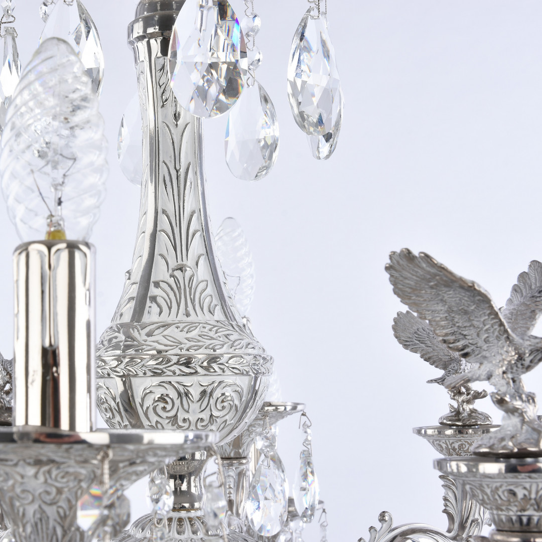 Люстра бронзовая с хрусталём 71119/12+4/285 B NW FE1S