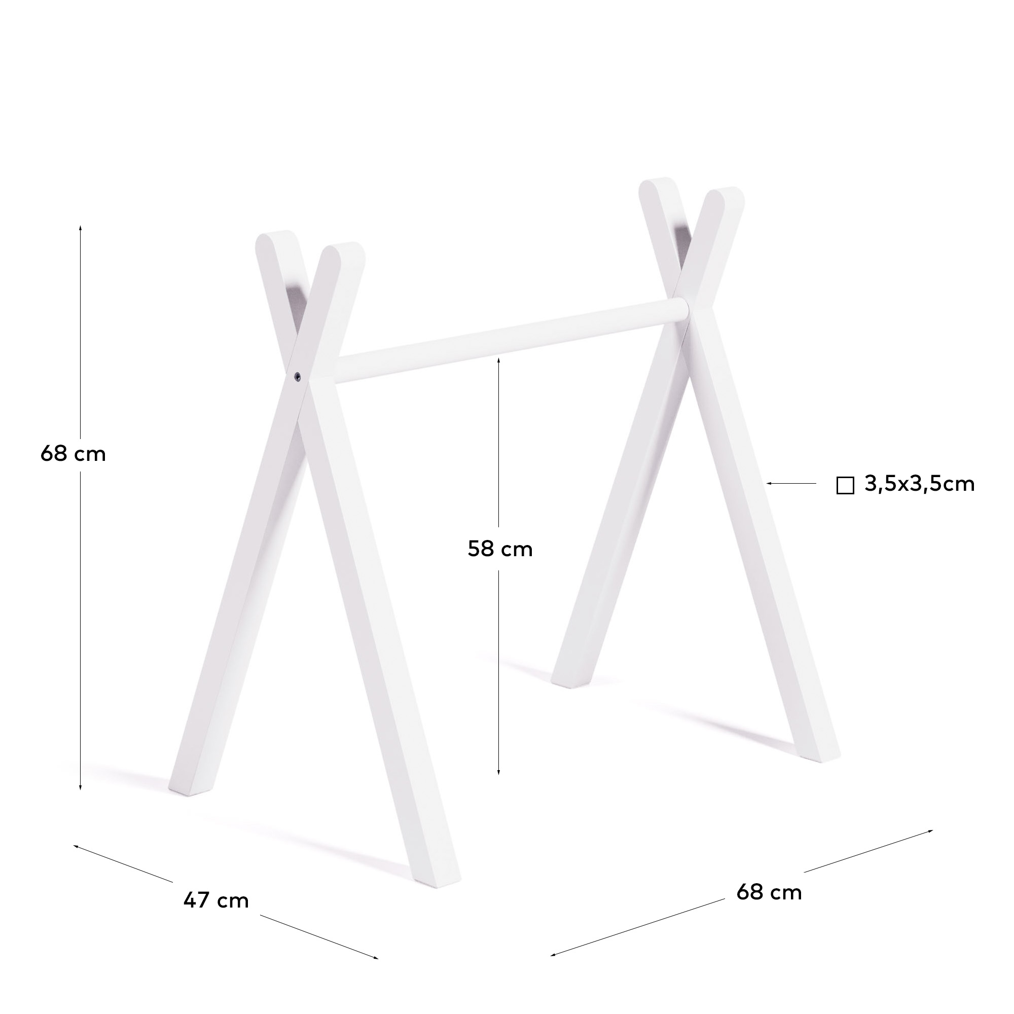Maralis Детская напольная вешалка-вигвам из массива бука с белой отделкой La Forma (ex Julia Grup)