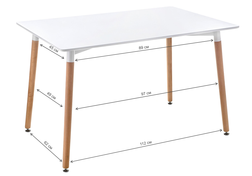 Стол Woodville Table 110 white / wood 15356