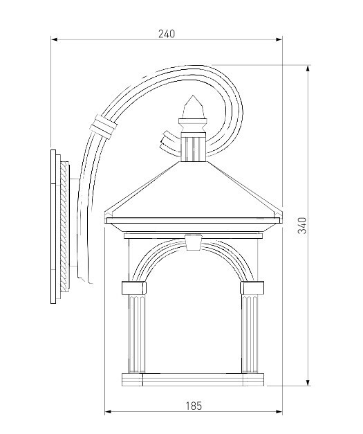 Светильник настенный Elektrostandard Corvus D черное золото (GL 1021D)