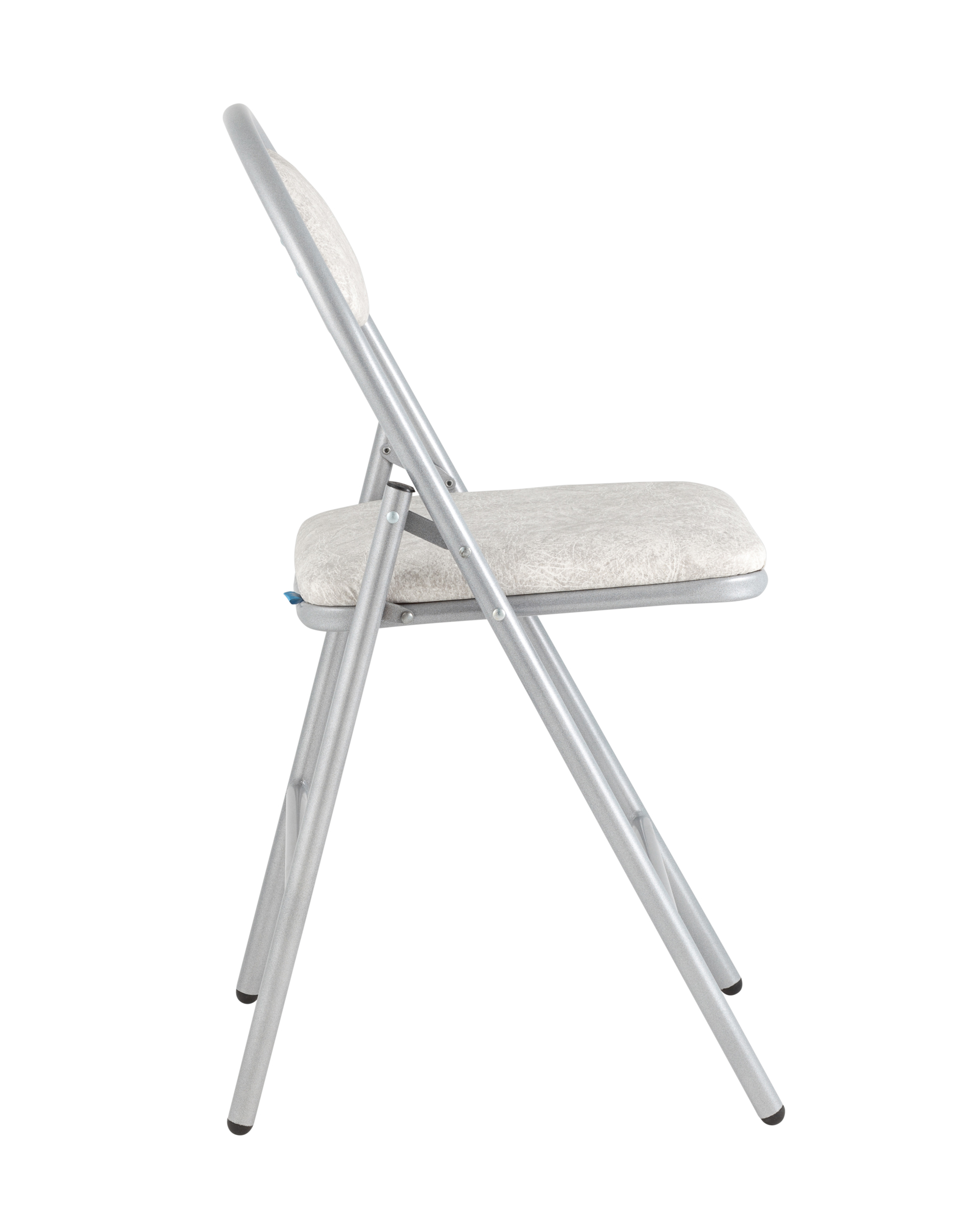 Стул складной Hagen экокожа белый мрамор каркас металлик Stool Group