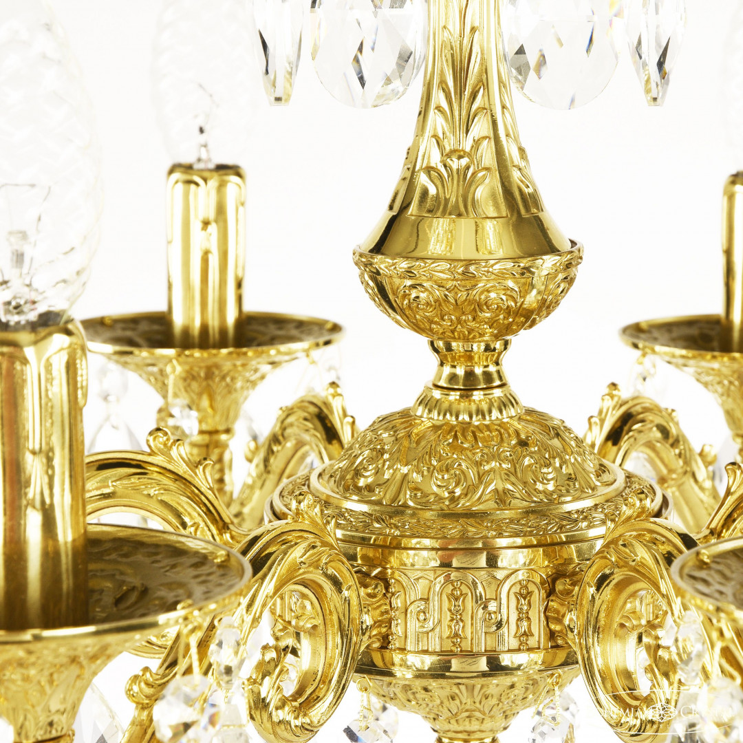 Люстра бронзовая с хрусталём 71102/6/125 A G