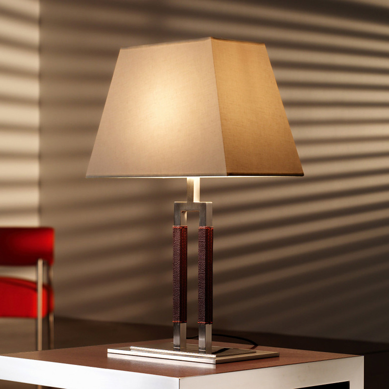 Настольная лампа Bover Ema satin nickel