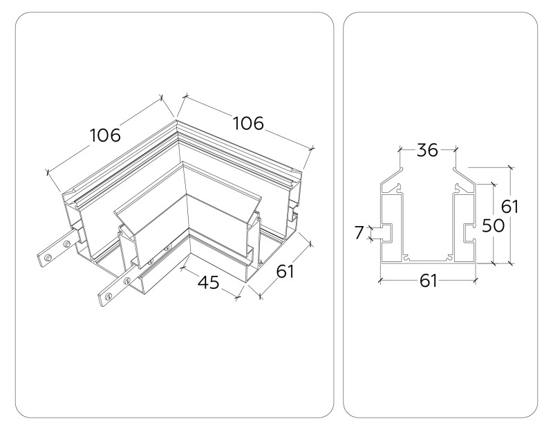 Соединитель для шинопровода Ambrella Light GL1043