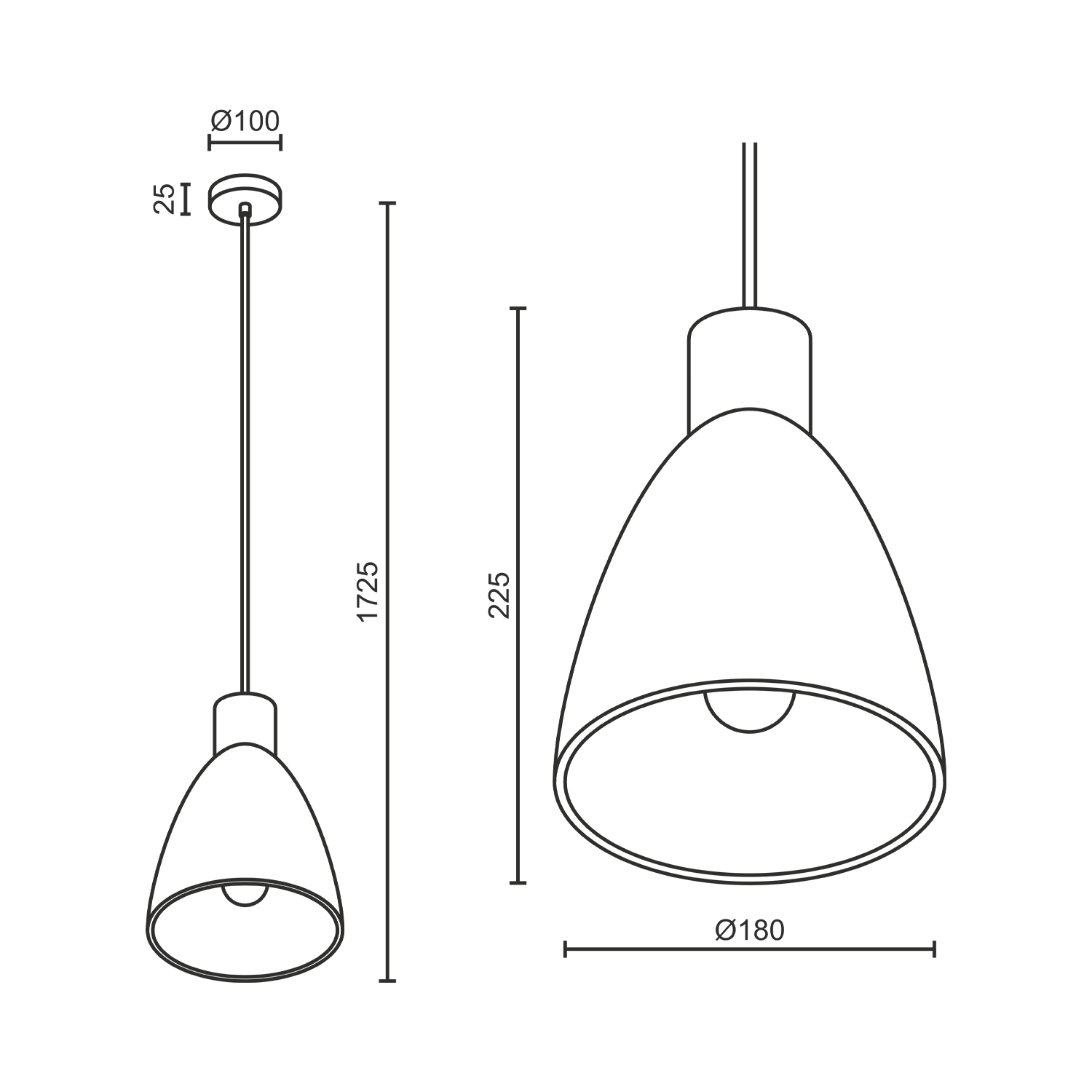 Подвесной светодиодный светильник Ledron OVERAL W