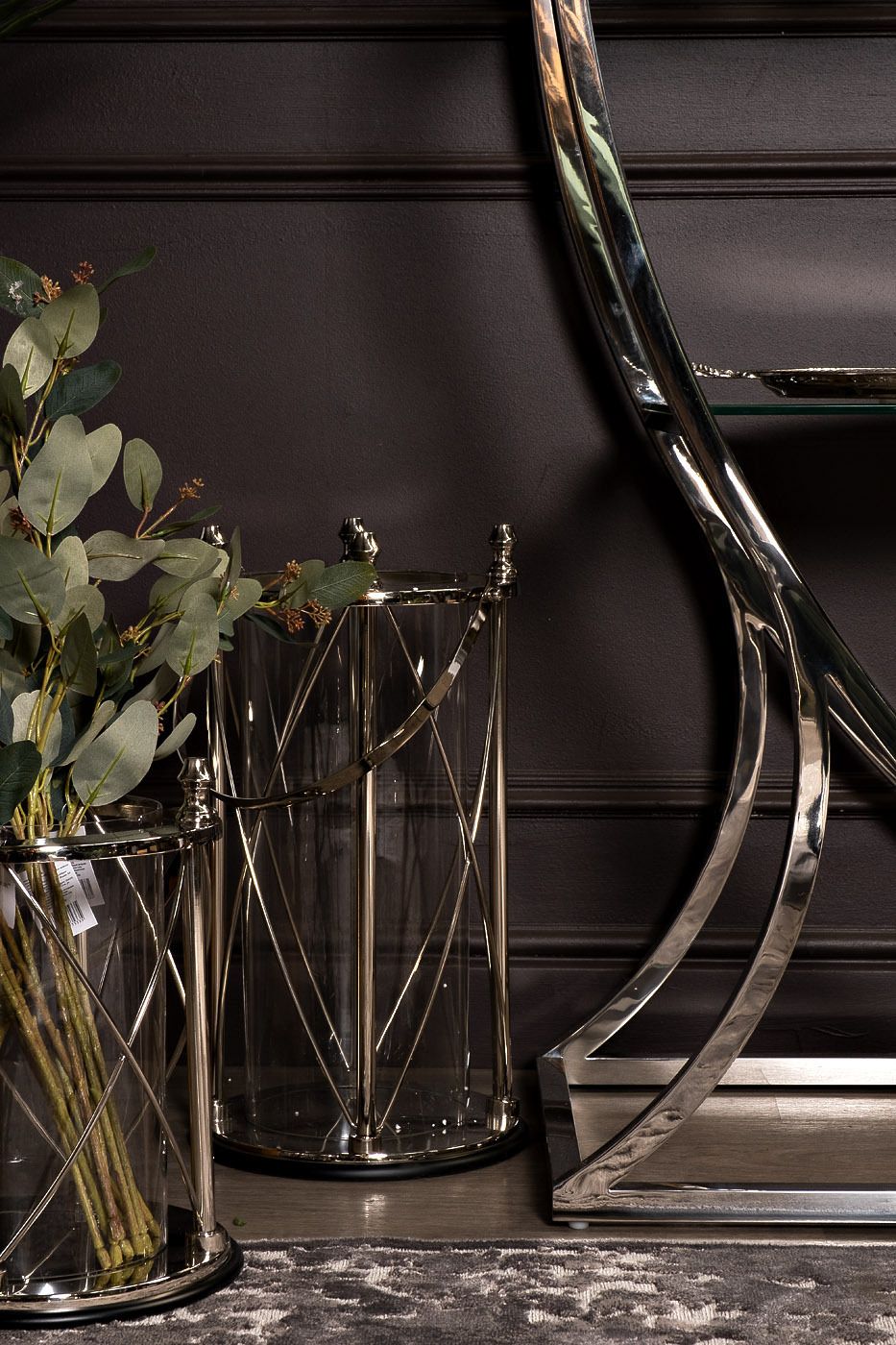 Подсвечник нерж.сталь/стекло Garda Decor 95IM-4590L