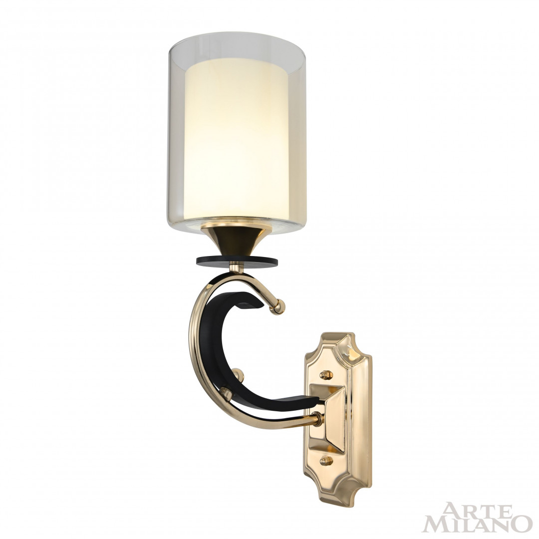 Бра с плафоном 302237/1W Bk/Gd Arte Milano