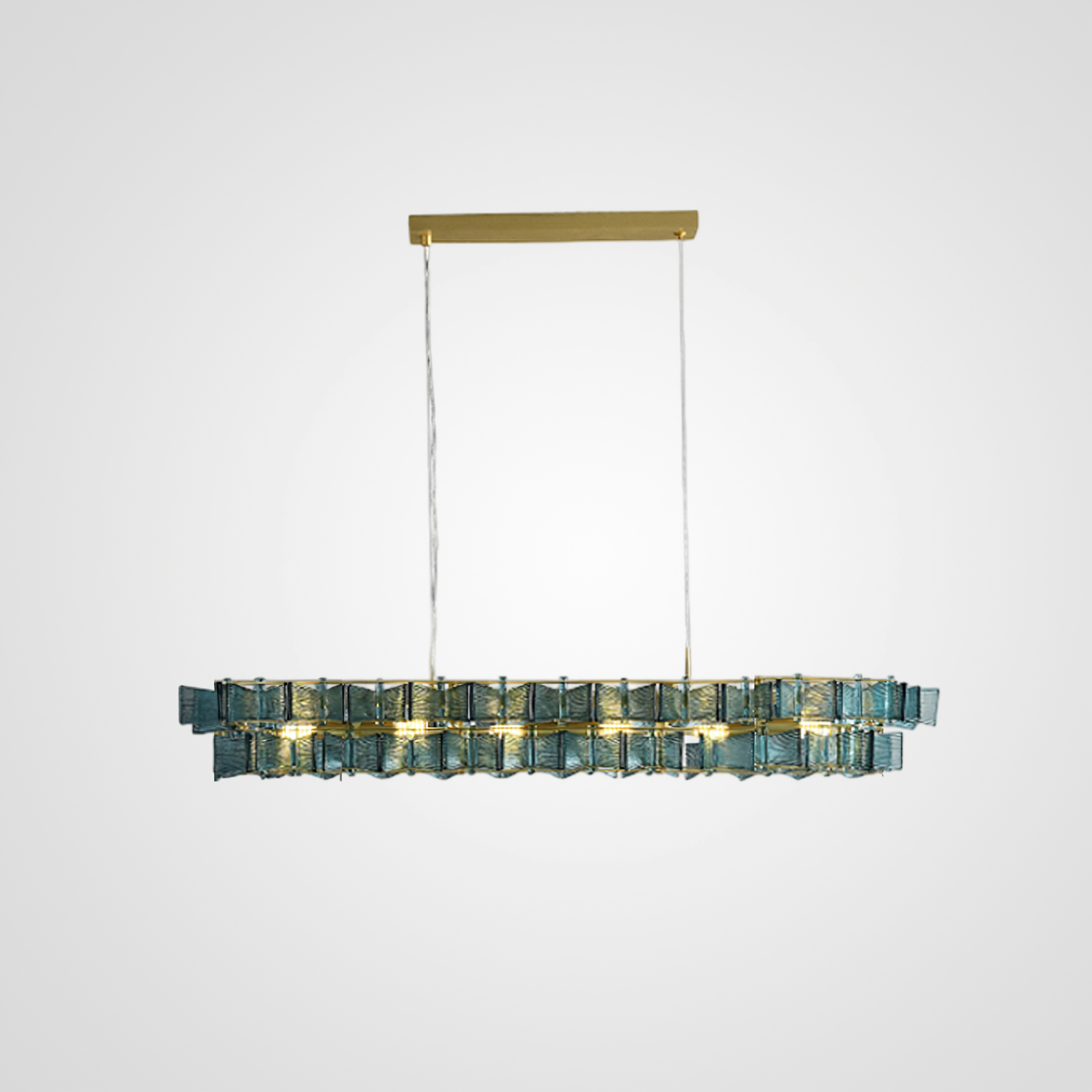 Реечный, рядный светильник DEXTER LONG L95 BLUE by ImperiumLoft