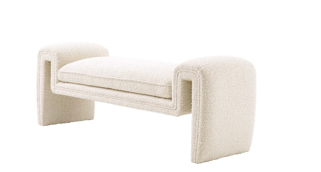 Банкетка Eichholtz Tondo S bouclé cream 115859