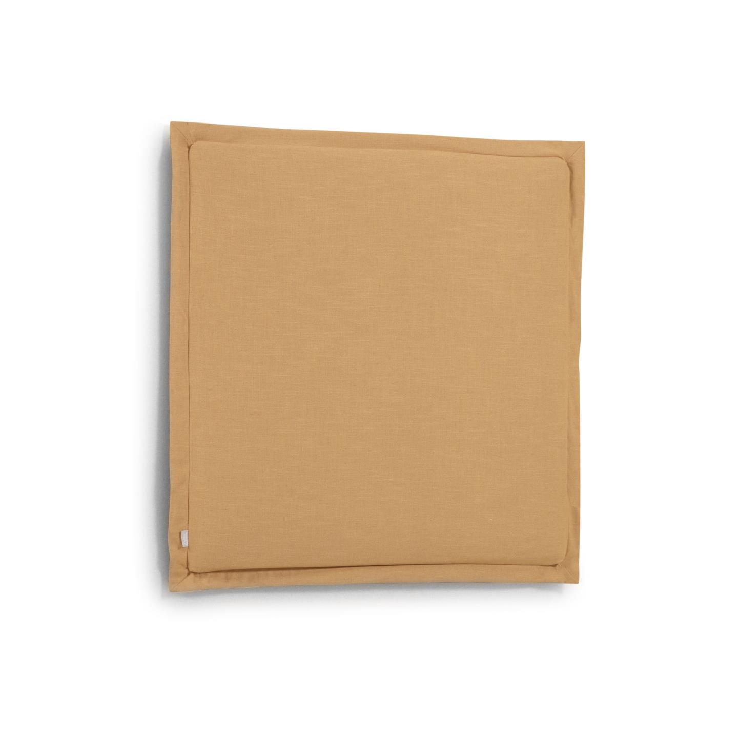 Изголовье из льняной ткани горчичного цвета Tanit со съемным чехлом 106 x 106 см La Forma (ex Julia Grup)