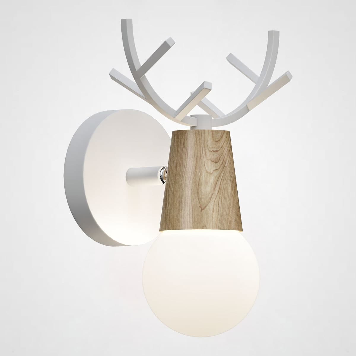 Бра С Рожками Deer A Wood/White By Imperiumloft