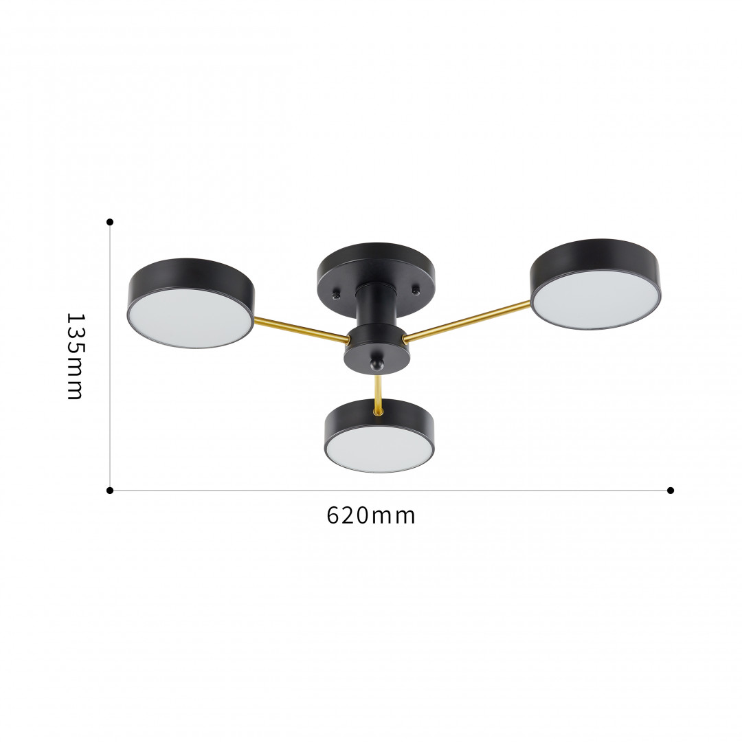 Светильник светодиодный 252006/3 Bk/Bk Arte Milano