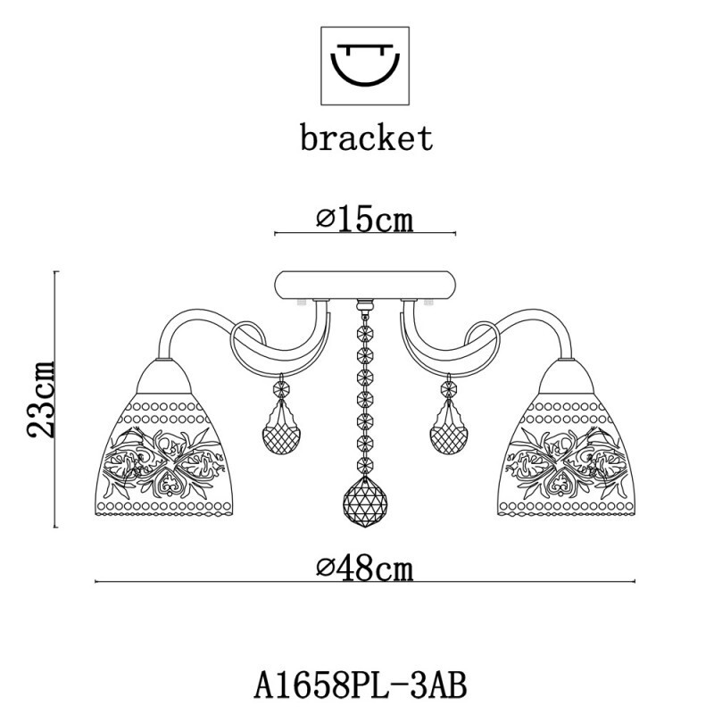 Накладная люстра Arte Lamp A1658PL-3AB