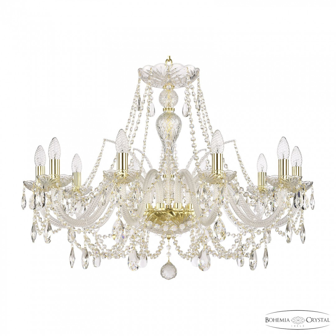 Люстра хрустальная 105/10/300 G Bohemia Ivele Crystal