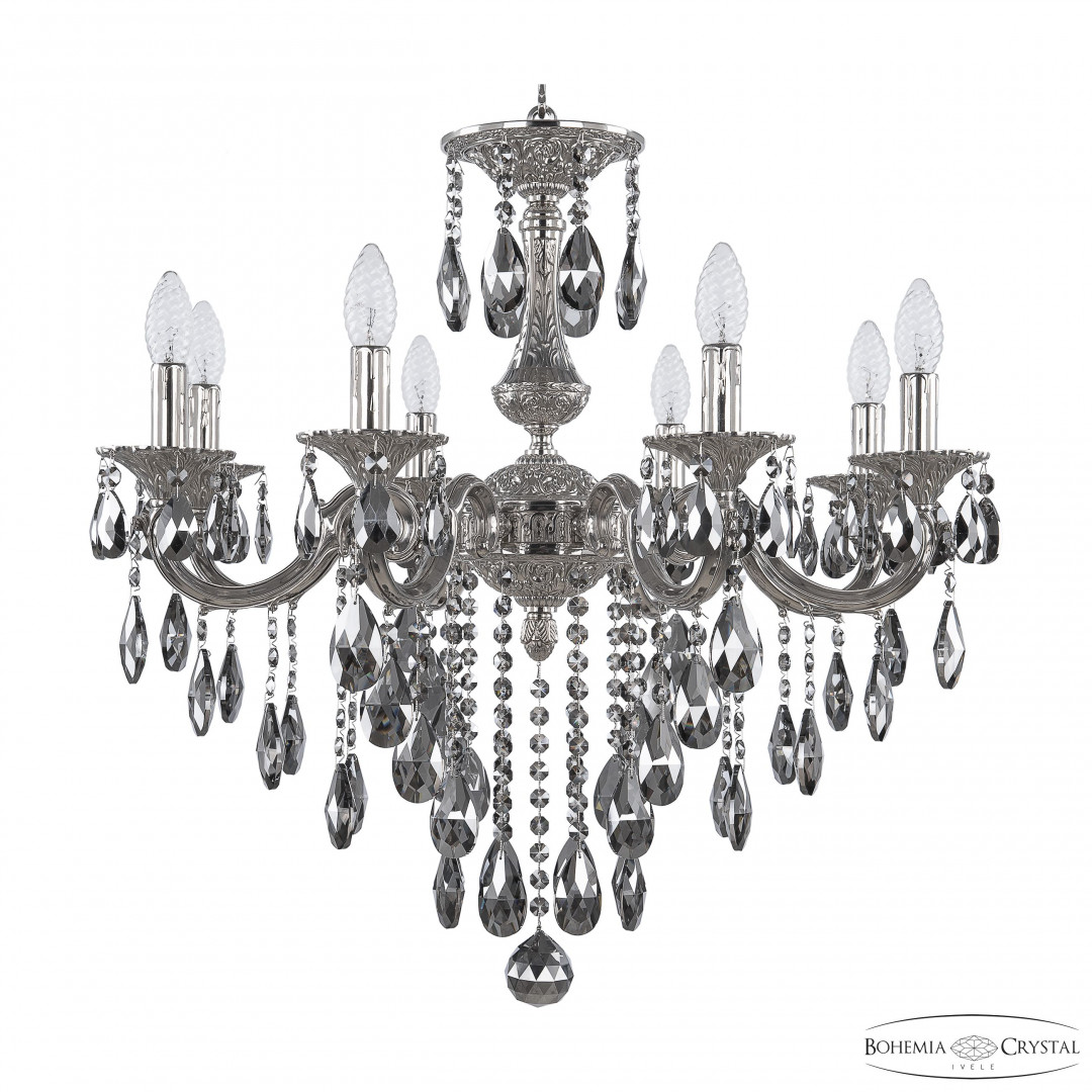 Люстра бронзовая с хрусталём 72101/8/210 B Ni R781