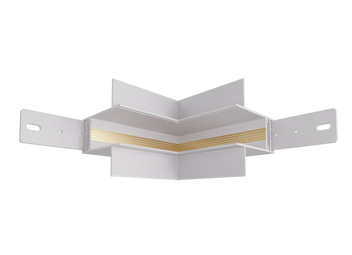 Внутренний угол-соединитель длястраиваемого магнитного шинопровода Donolux Inner corner DLM01W Sp