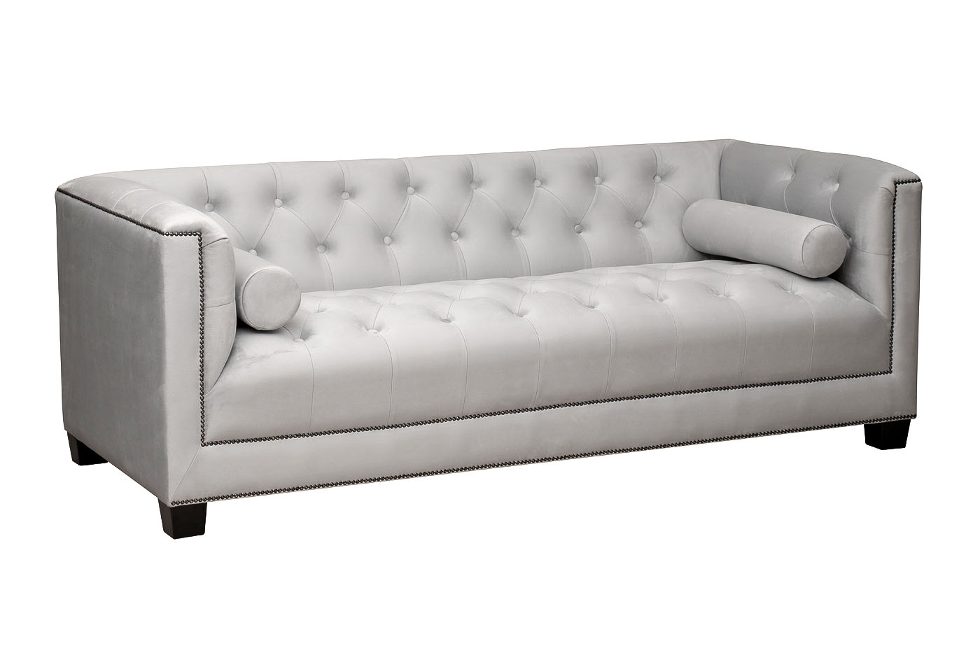 Диван Sanremo трехместный велюровый светло-серый Garda Decor SANREMO-2K-Colt030