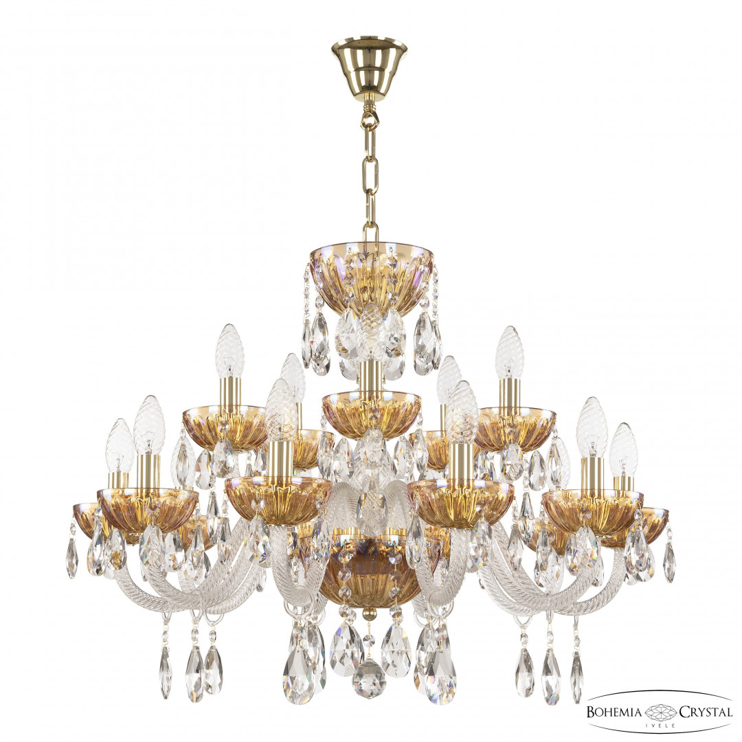 Люстра 5417/10+5/240 G Shampan/M-1H Bohemia Ivele Crystal