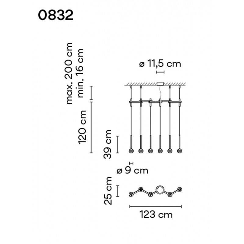 ПОДВЕСНОЙ СВЕТИЛЬНИК  VIBIA Algorithm 0832