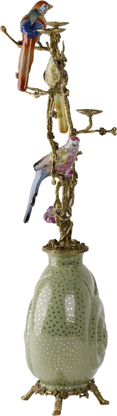 Подсвечник с птицами Glasar 31G2148/A1245HC/HLG1921