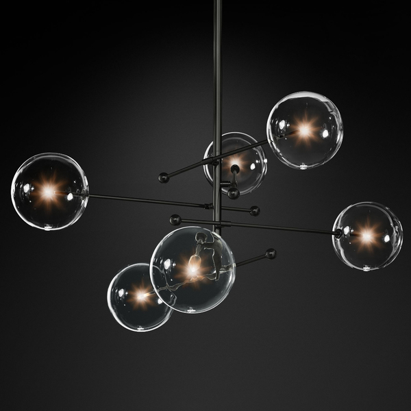 Подвесной светильник ImperiumLoft Globe Mobile 6 black KG0835P-6 black by ImperiumLoft