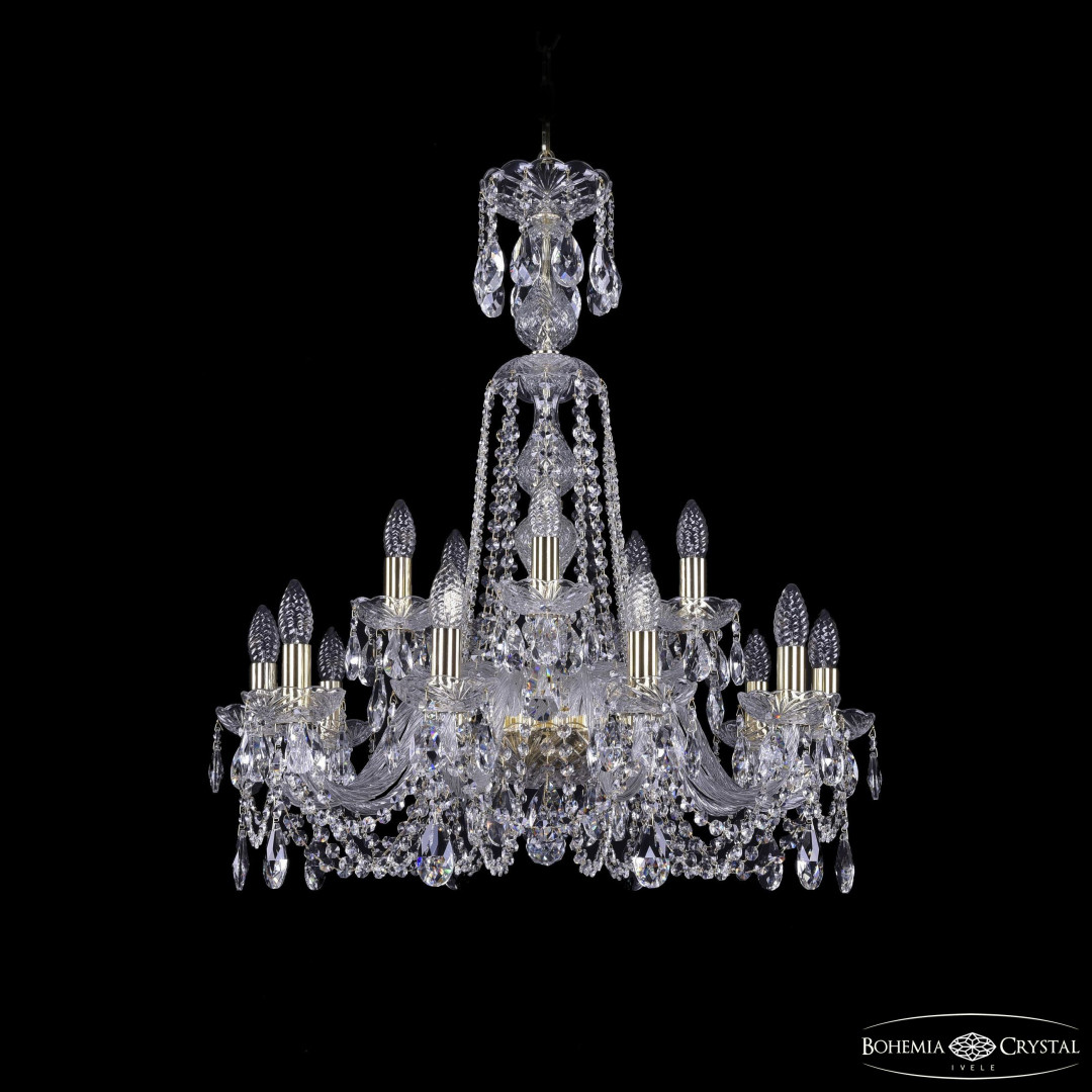 Люстра хрустальная 1402/10+5/240/XL-77 G