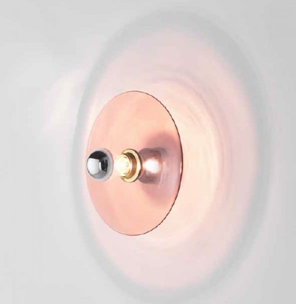 Бра Fest хромированный цоколь 5 см - розовое стекло Ø 25 cm Aromas del Campo