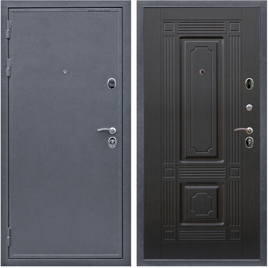 Дверь входная Graf Престиж Антик серебро / МДФ 16 мм ФЛ-2 Венге