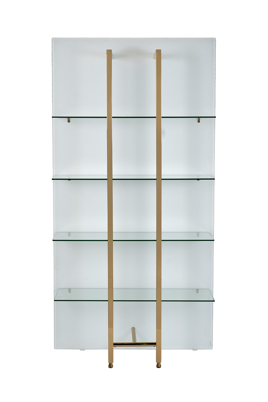 Стеллаж Marbella White бел/зол со стеклянными полками Garda Decor 58DB-SH17071CS