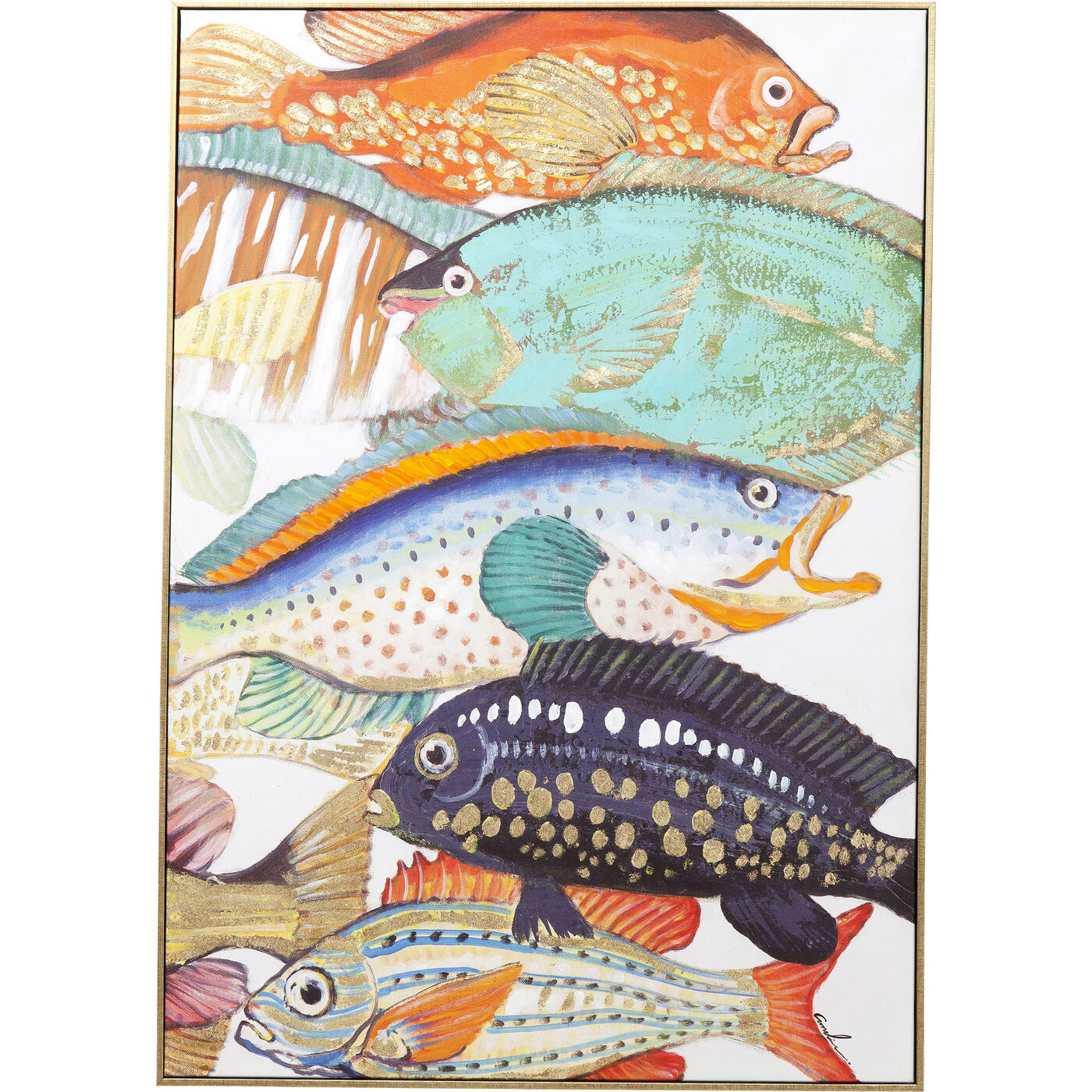 Картина Touched Fish Meeting One (2/Set) KARE 57869