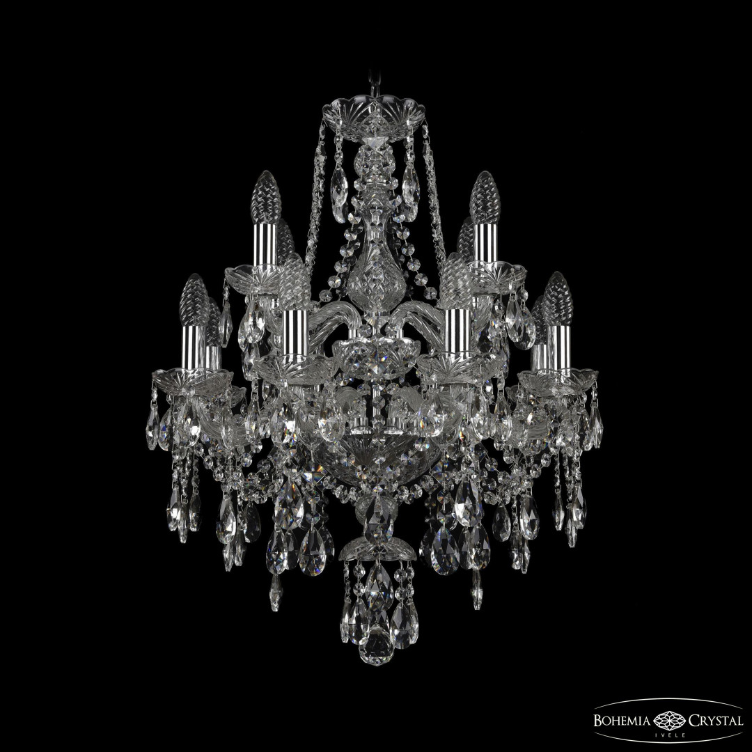 Люстра хрустальная 1415/8+4/165/2d Ni