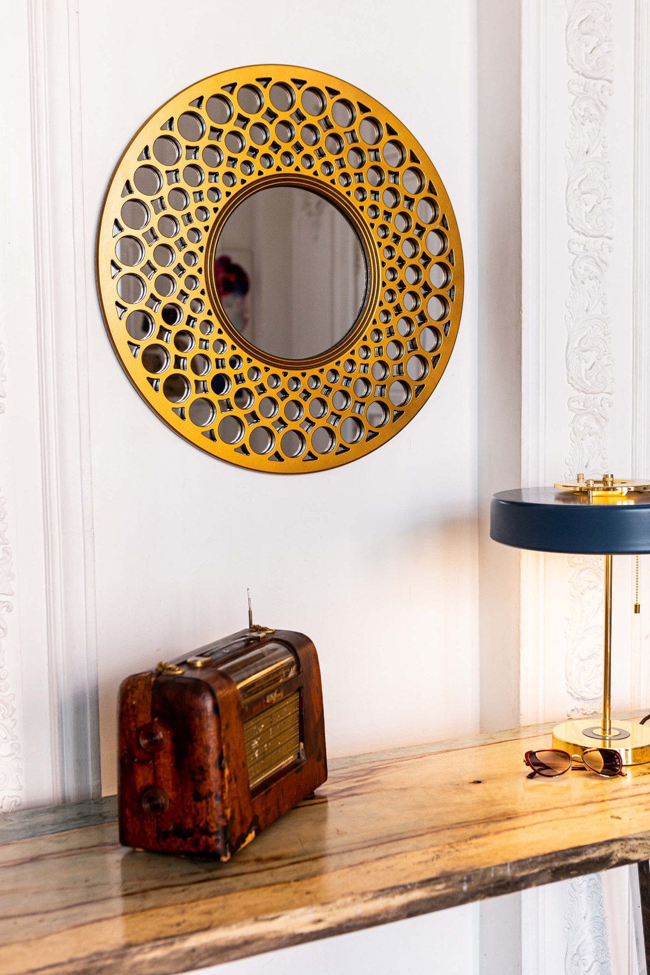 Зеркало BountyHome Round Gold mv411-gold