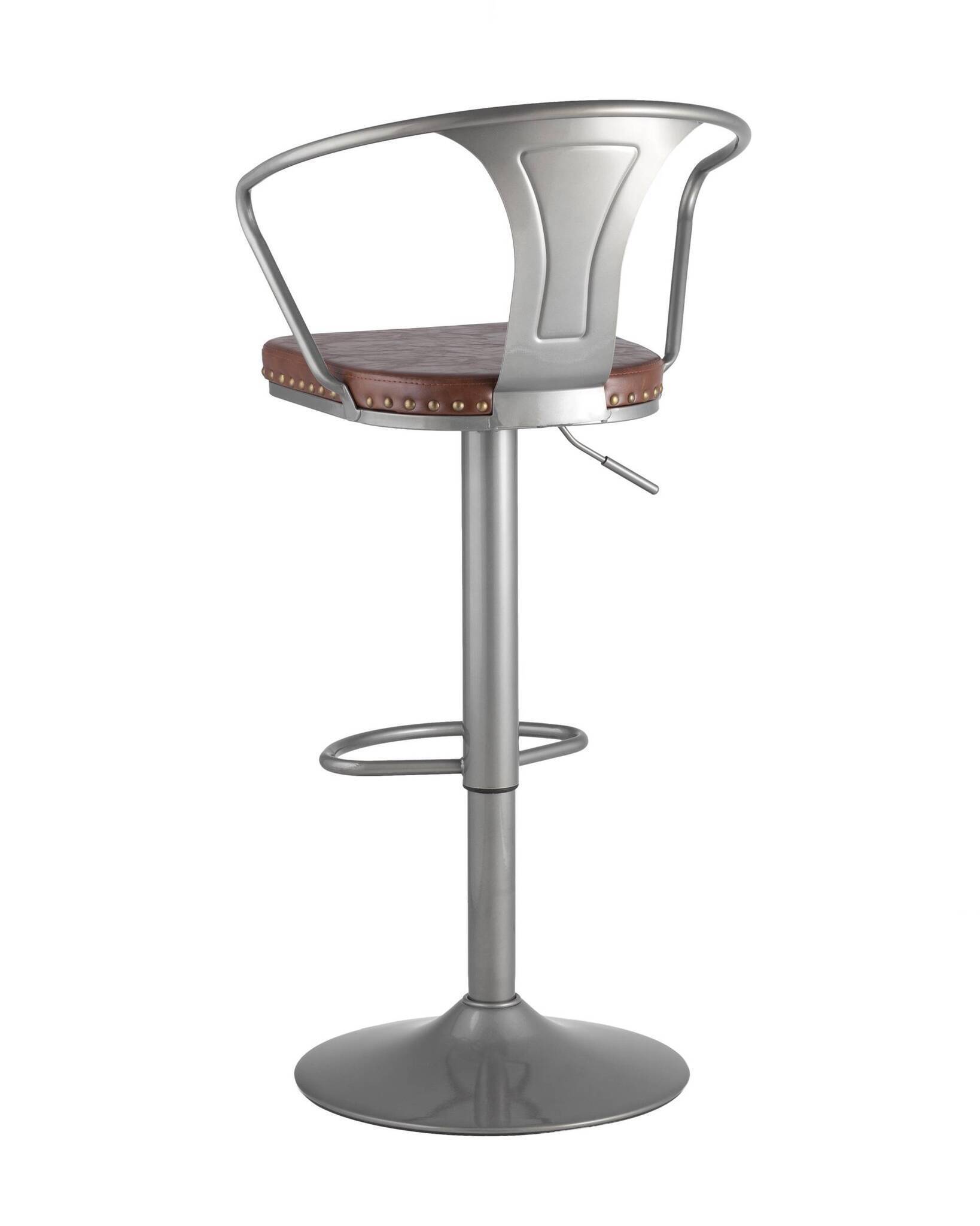 Стул барный TOLIX ARMS SOFT серебристый Stool Group