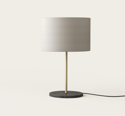 Настольная лампа Hedra золотой металл / черный мрамор + абажур 801011/31 Aromas del Campo