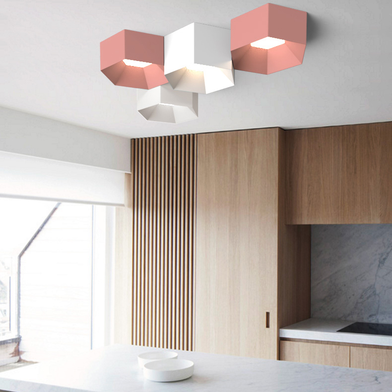 Потолочный светильник HEXAGON A H18 Light green by ImperiumLoft