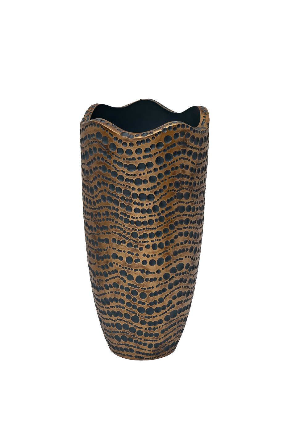 Кашпо синее с золотом Garda Decor ZS1881-24